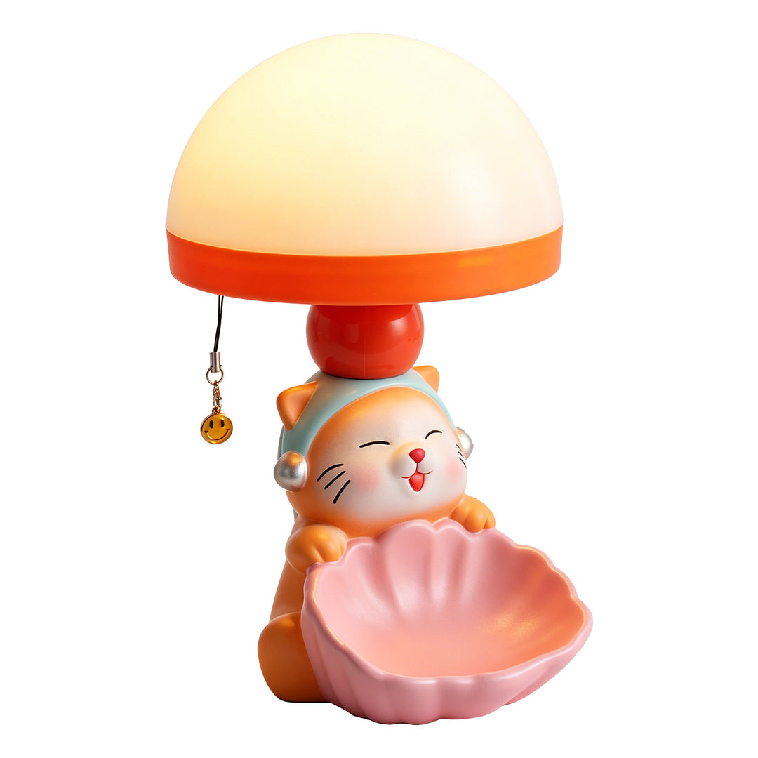 Cartoon Cat Table Lamp with Storage