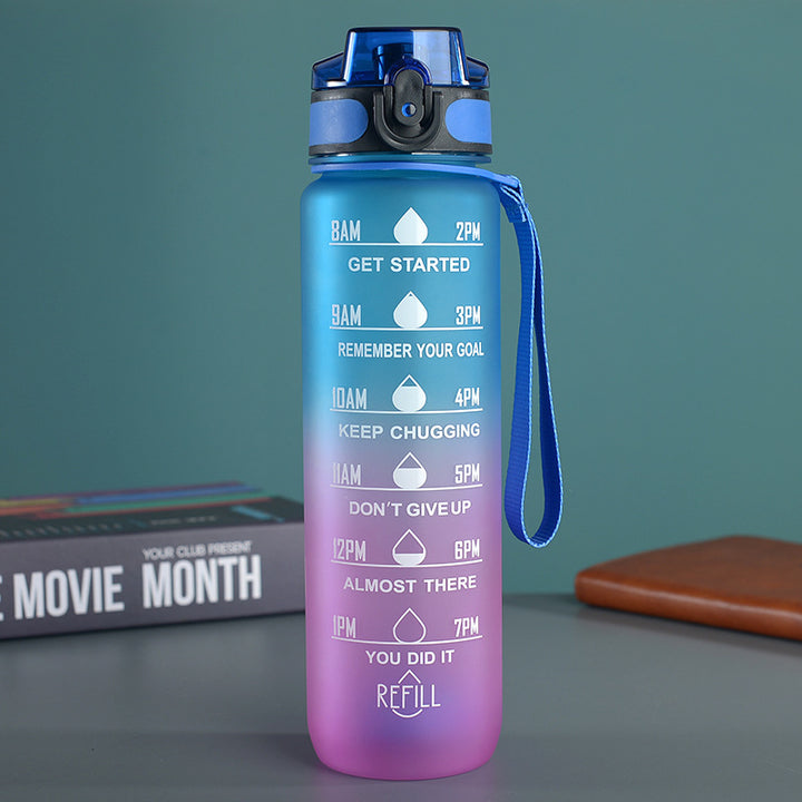 PC sports bottle with straw, 1000 ml