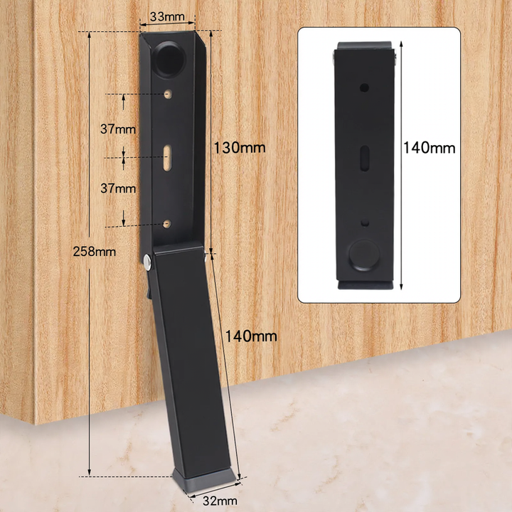 Stainless steel door stopper with foot operation, magnetic