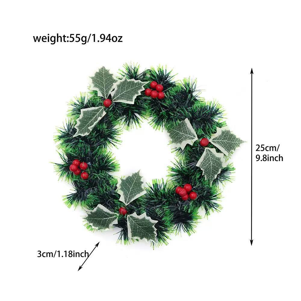 Decorative Christmas wreath with festive accents