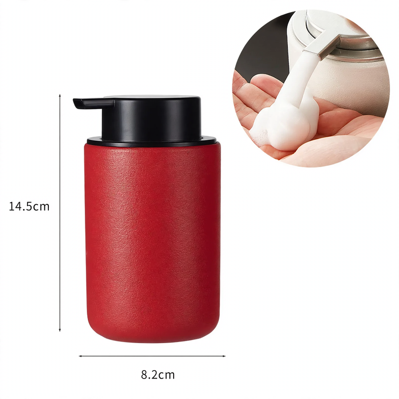 Ceramic soap dispenser with pump