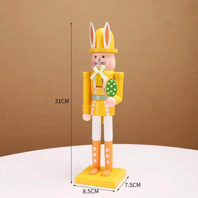 Decorative nutcracker figure in rabbit design