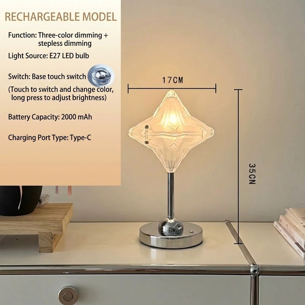 Crystal Star Ambient Touch LED TaBowlifte Lamp | Bowlift