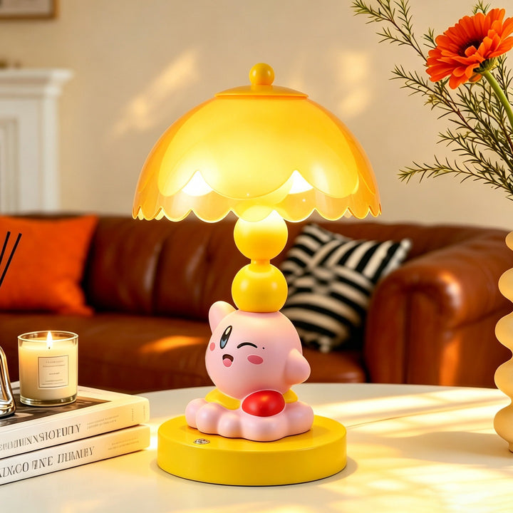 Mushroom table lamp with cartoon design