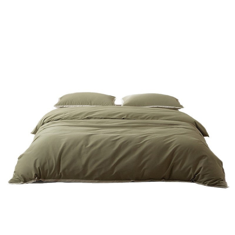 Long-staple cotton bedding with flange finish