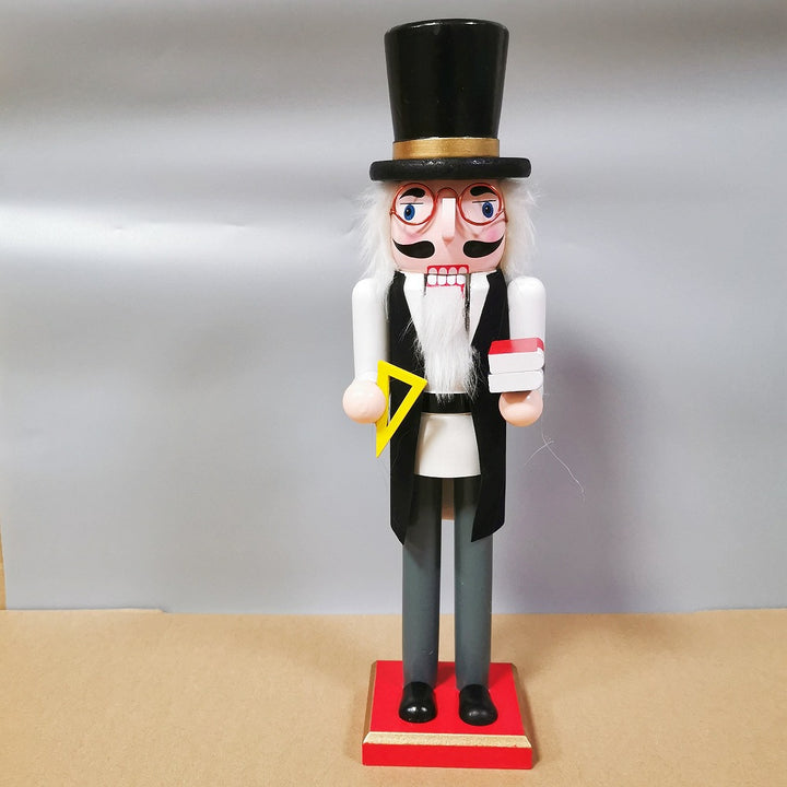 Nutcracker figure made of wood with cape, 38 cm