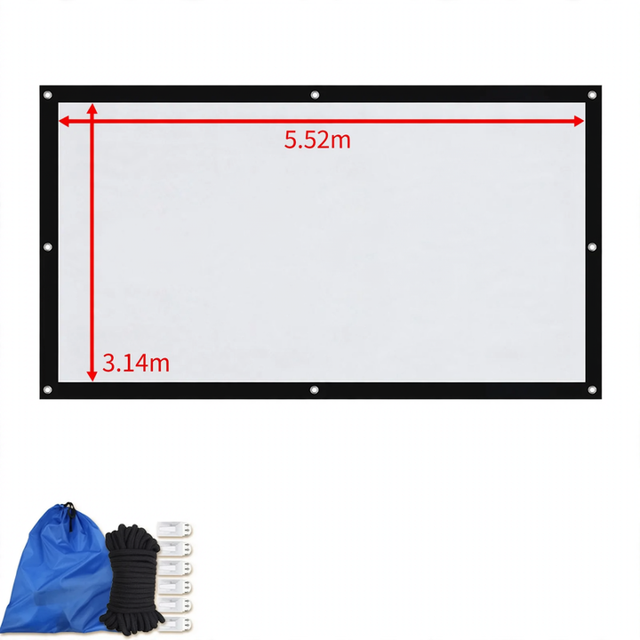 Projection screen, canvas made of sailcloth