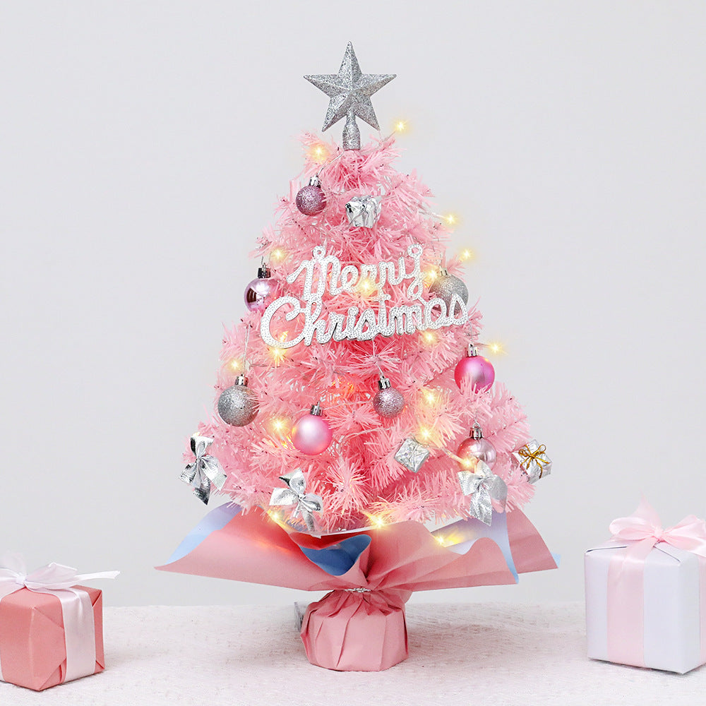 Mini Christmas tree with decoration, 45/60 cm, PVC
