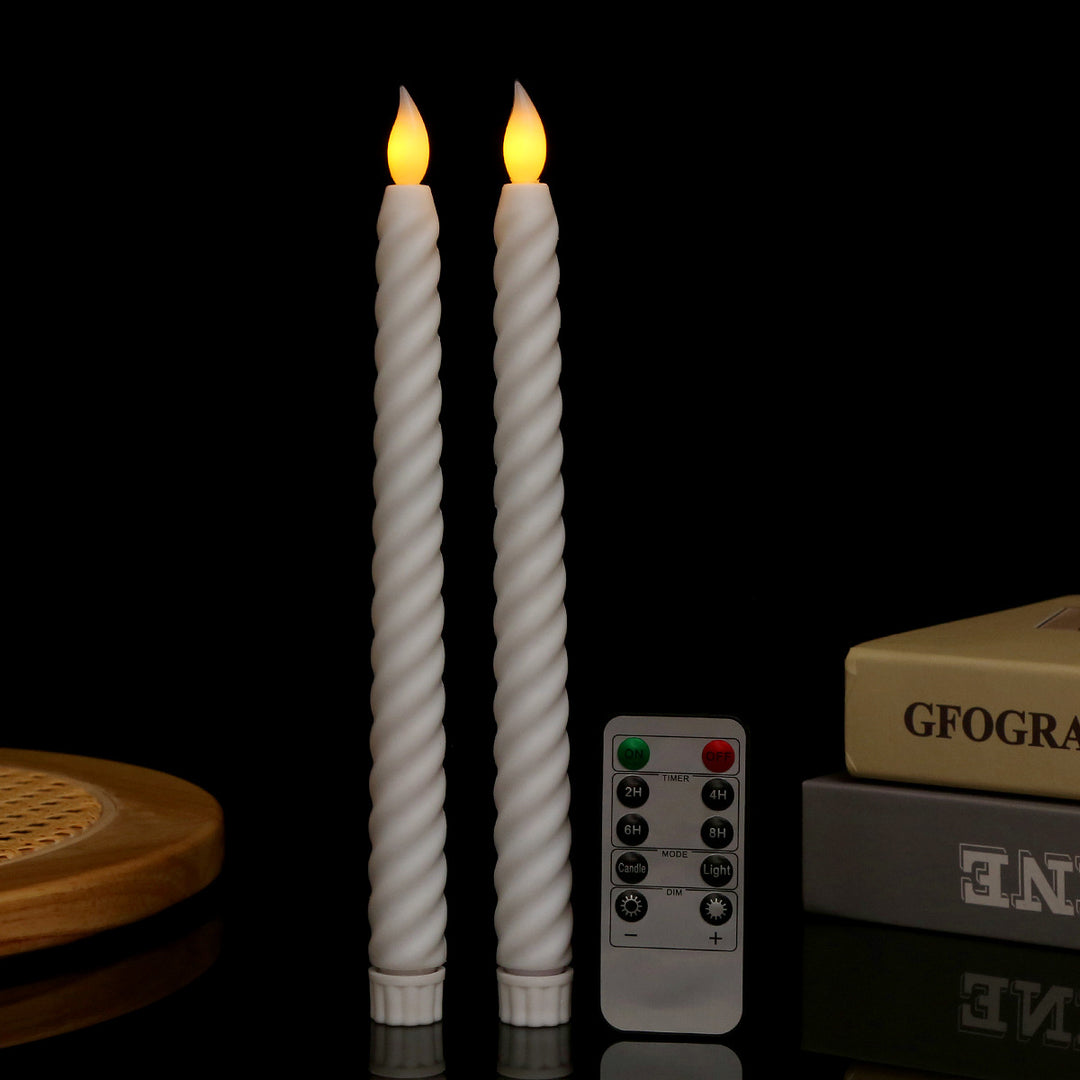 LED taper candle, plastic, for festive occasions