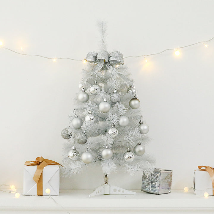 Mini Christmas tree, white, 45/60 cm, with lighting