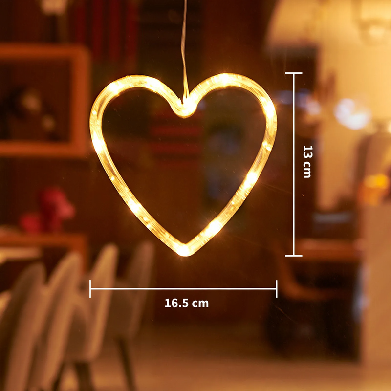 LED window light with suction cup, various designs