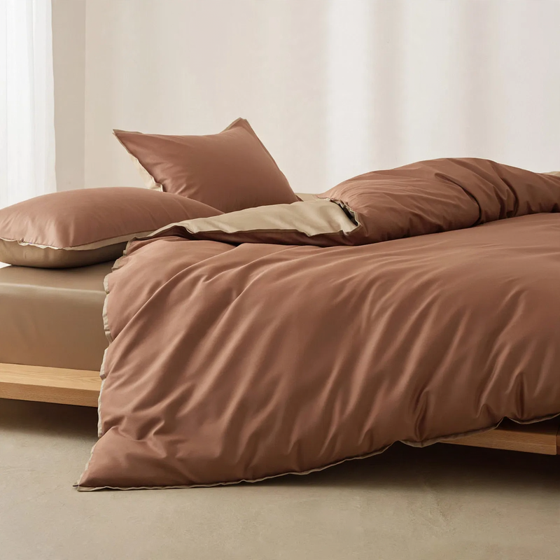 Bedding set, 4-piece, cotton, solid colors