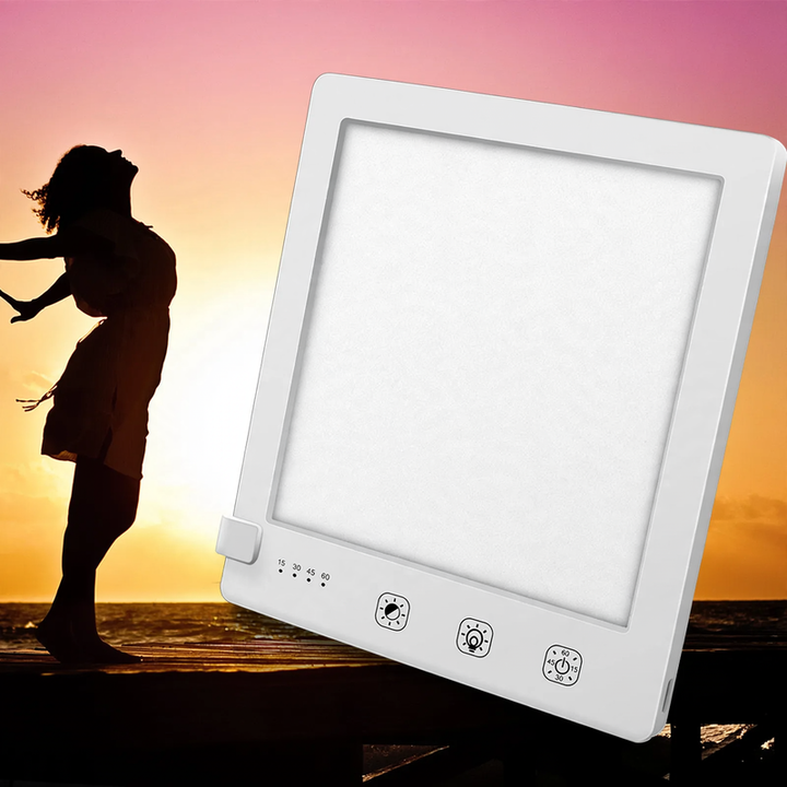 LED light therapy lamp with daylight simulation