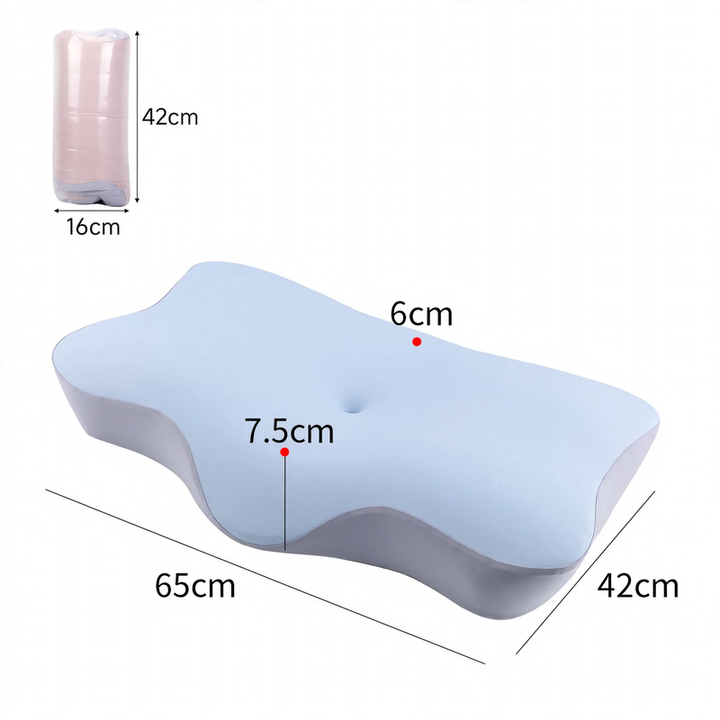 Ergonomic neck support pillow made of memory foam