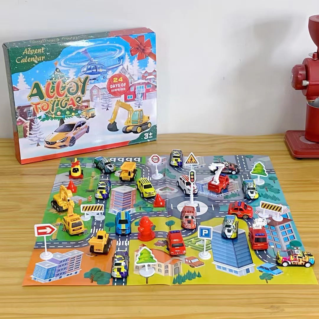 Christmas Advent Calendar with Toy Vehicles