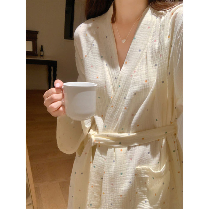 Coral fleece bathrobe for ladies