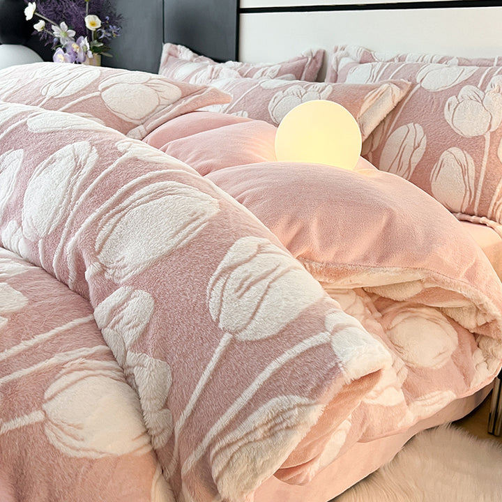 Milk fiber bedding set, 4-piece, winter