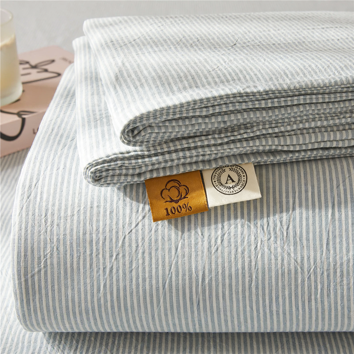 Cotton fitted sheet, long-staple cotton