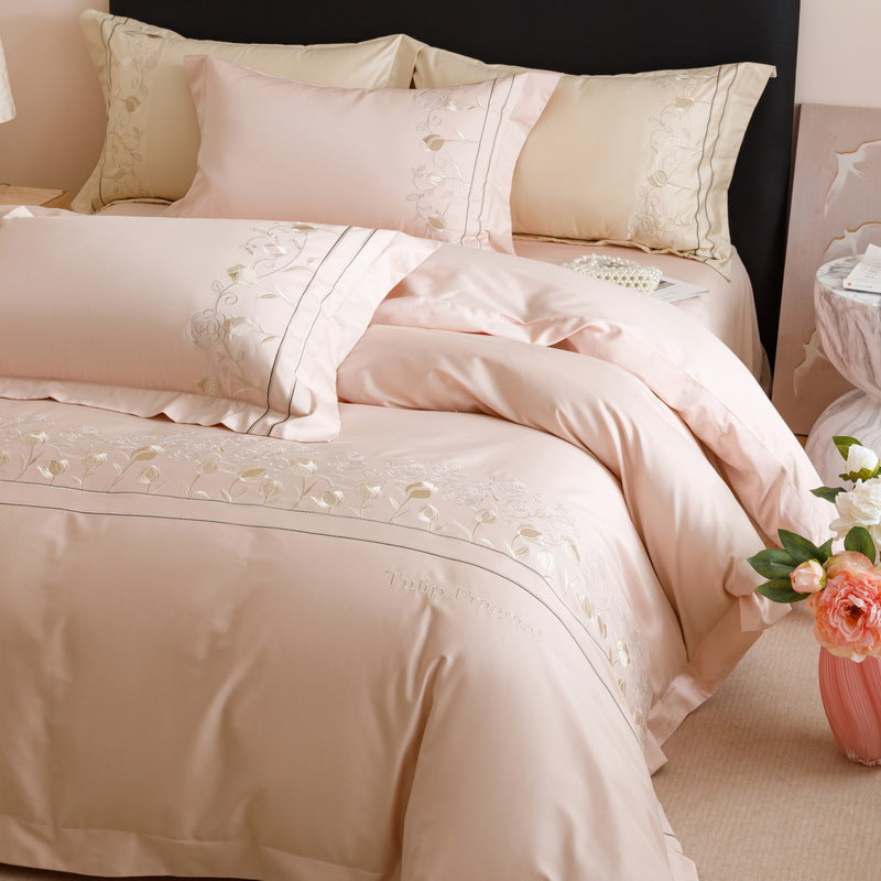 Luxurious 4-piece bedding set made of long-staple cotton