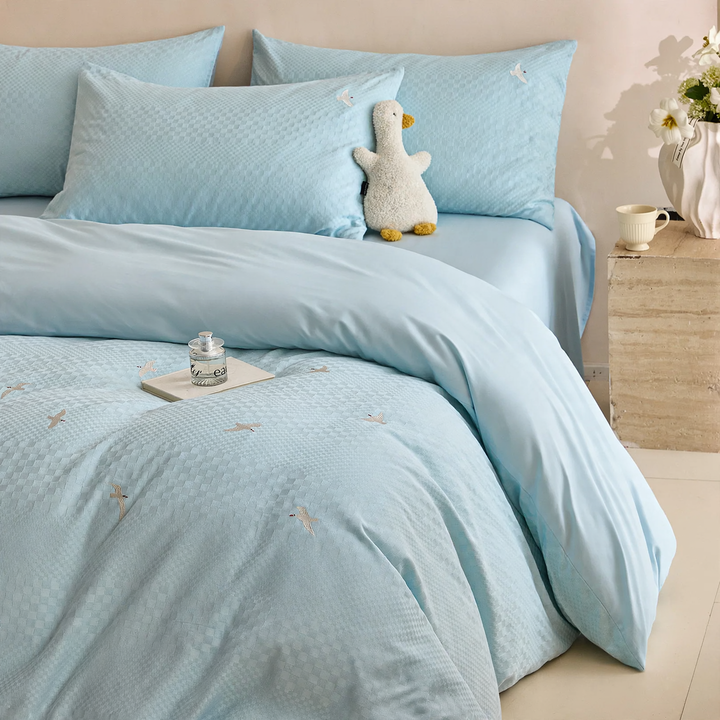 Cotton bedding set, 4 pieces, cartoon pattern
