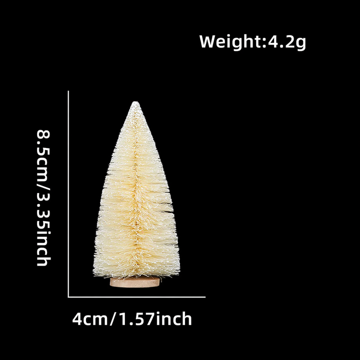 Miniature Christmas trees made of sisal