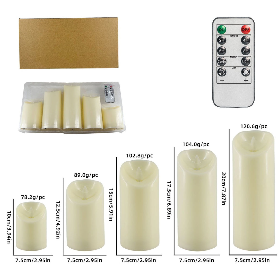 LED taper candle with flicker effect, PP plastic