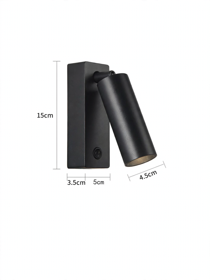 Modern full-spectrum wall lamp with rotational function