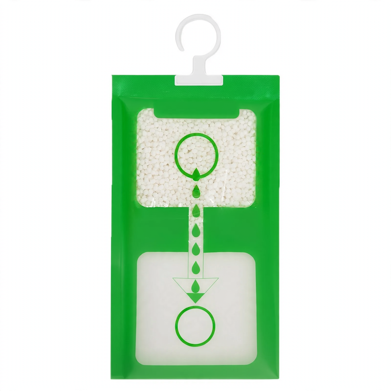 Hanging dehumidifier with calcium chloride