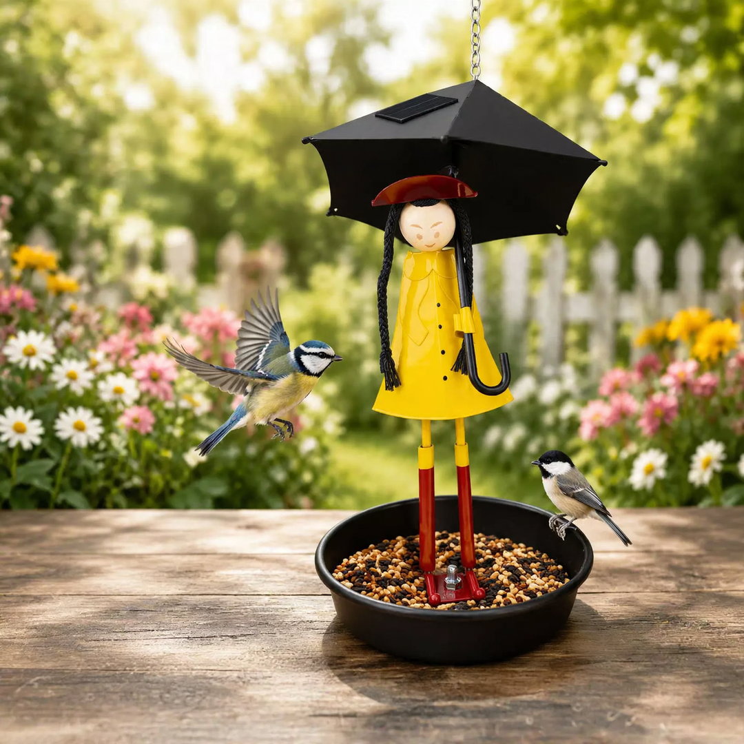 Metal Birdbath Girls' Design for the Garden