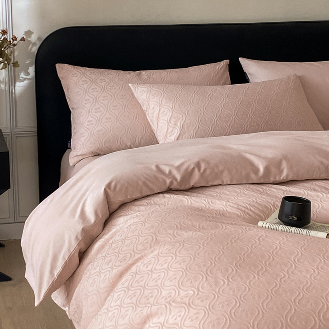 Cotton bedding set with jacquard weave, various sizes