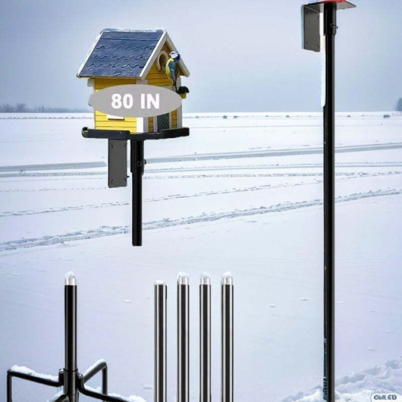 Geometric birdhouse made of metal