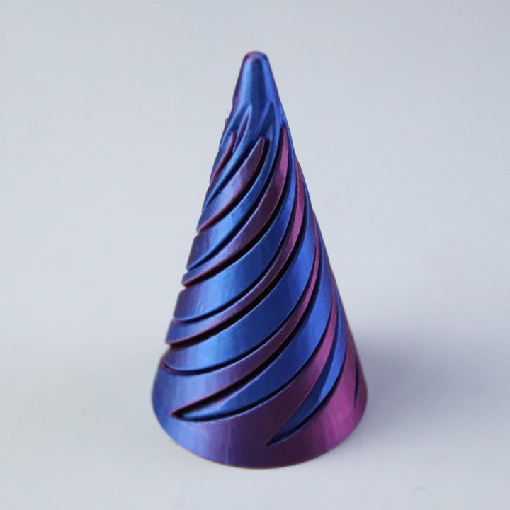 3D-printed spiral pyramid toy