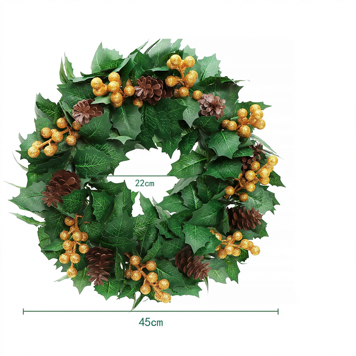 Artificial Christmas wreath in country house style
