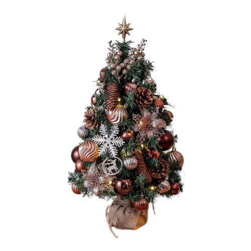 Christmas tree set with LED lighting, 45 cm