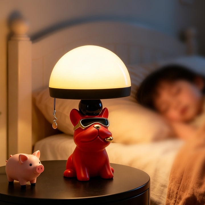 French Bulldog Table Lamp with Pull Switch