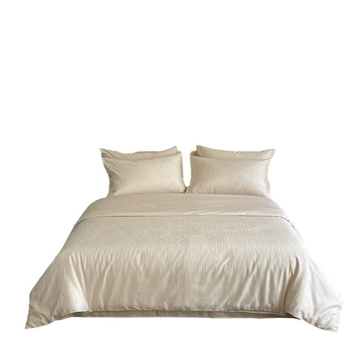 Lyocell bedding set, 4-piece, satin jacquard