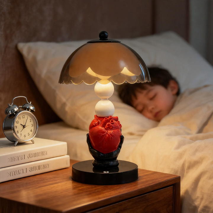 Heart-table lamp, modern art form