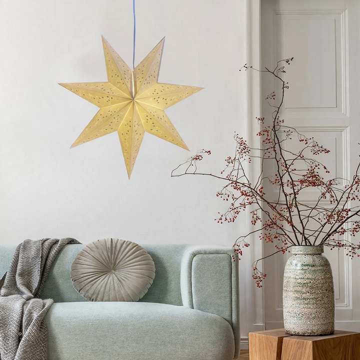 Seven-pointed paper star lampshade