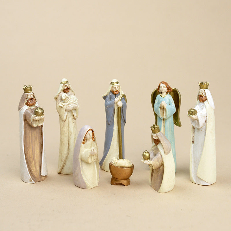 Crib decoration set made of resin