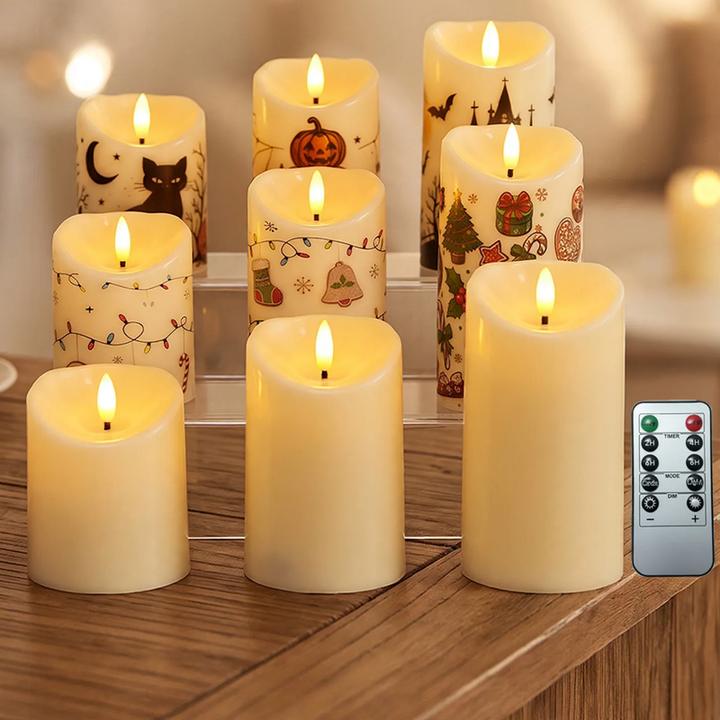 LED Electronic Candles, Set of 3
