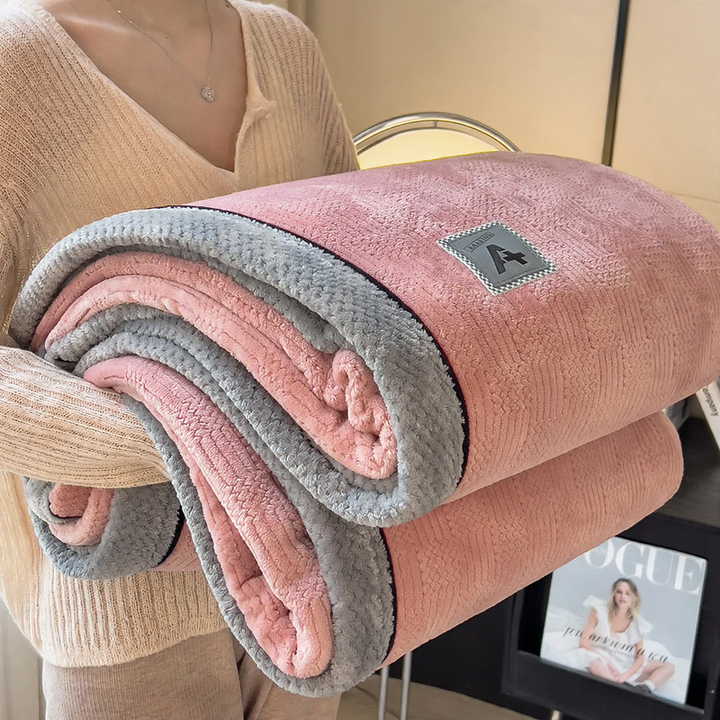 Warm flannel blanket, extra thick, for office and home