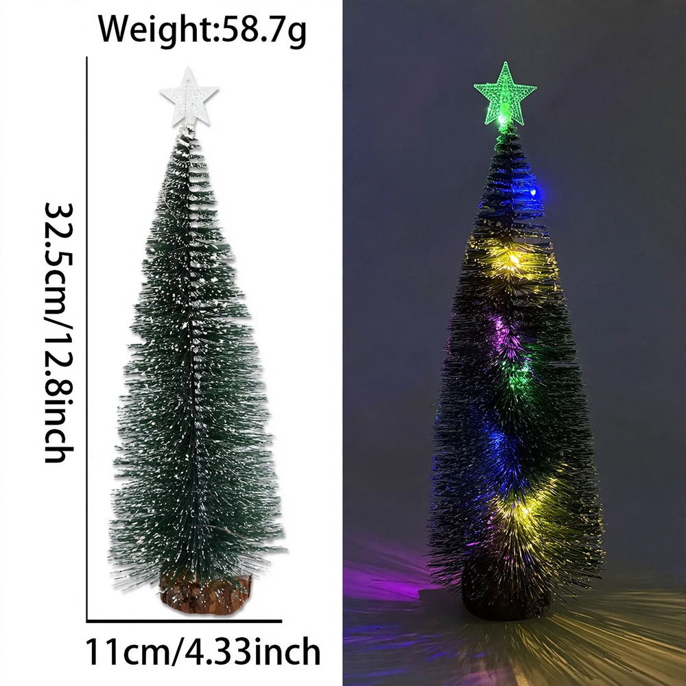 Mini Christmas tree with LED lighting and star