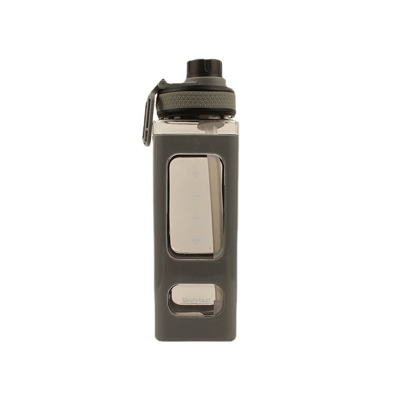 Large water bottle with straw 700–900 ml
