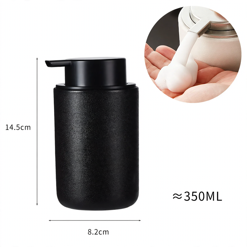Ceramic soap dispenser with pump