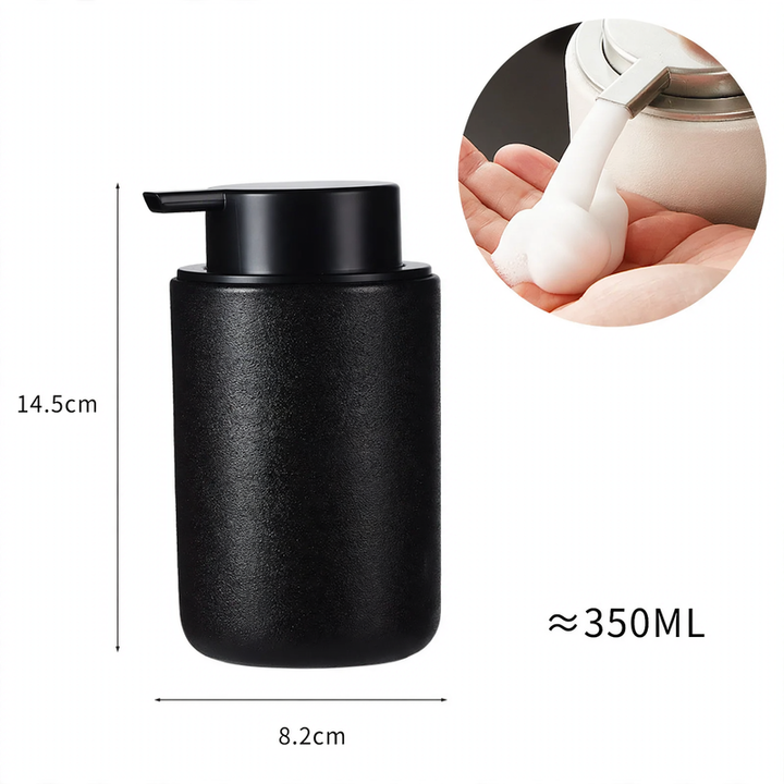 Ceramic soap dispenser with pump