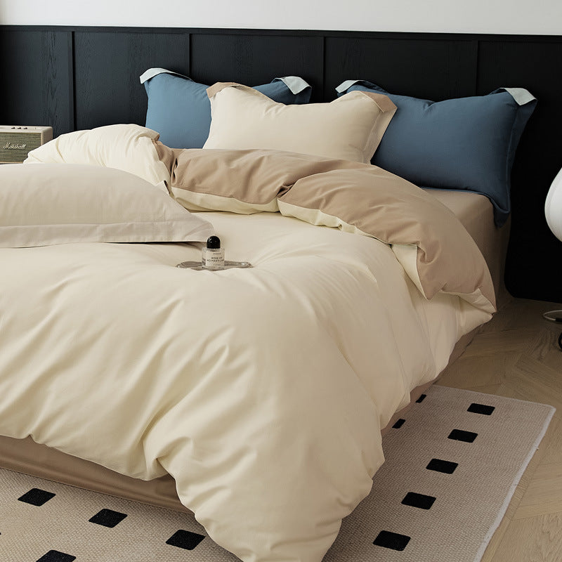 Cotton bedding set, brushed, 4-piece
