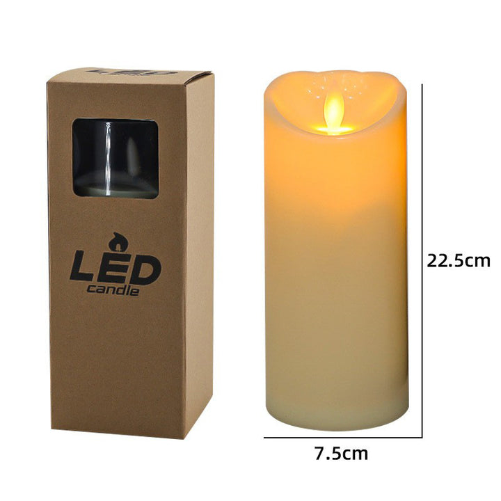 LED taper candle with flicker effect, PP plastic