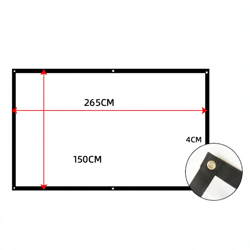 Projection screen, canvas made of sailcloth