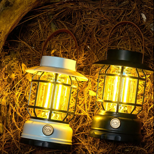 LED camping lamp with battery and emergency light function