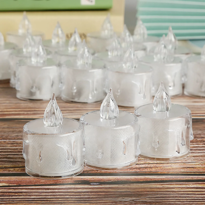 LED tealight, decorative crystal optics